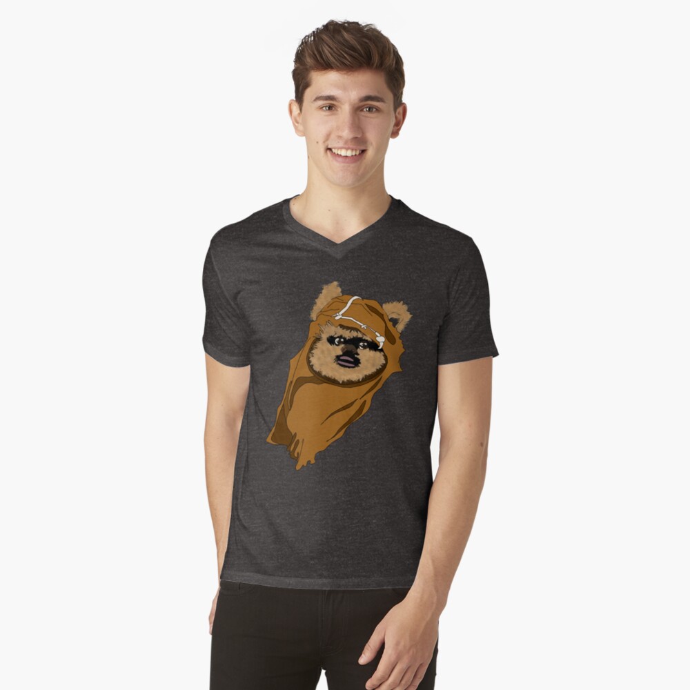 Vista previa del artículo con la obra «Camiseta de cuello en V», diseñado y vendido por livhanewald.