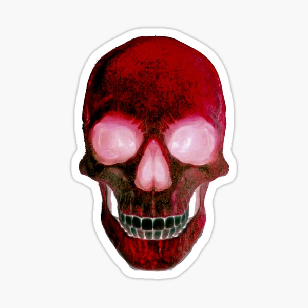 Red Skull Sticker