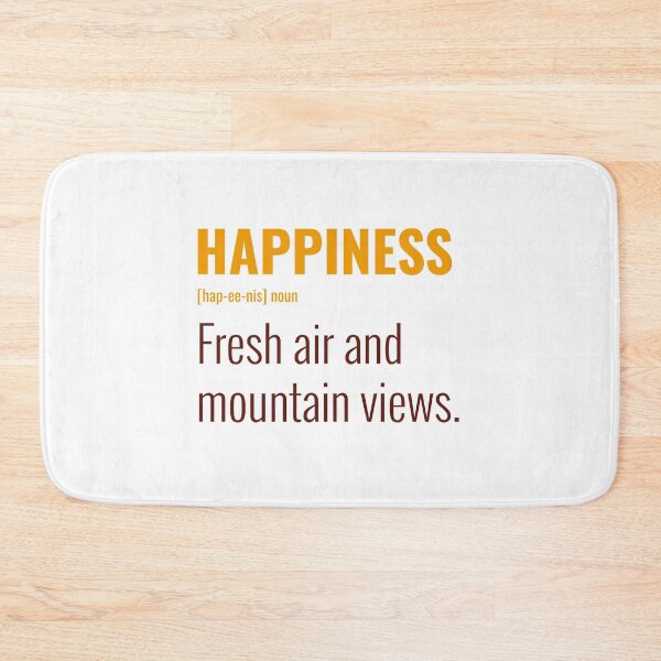 Item preview, Happiness, Fresh Air and Mountain Views designed and sold by cayasmj.