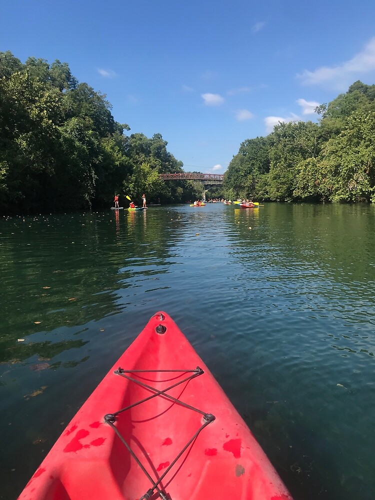 "Kayak in Lady Bird Lake" Poster by ClownUniversity Redbubble