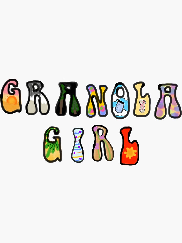 "Granola Girl" Sticker for Sale by bettyhaas Redbubble