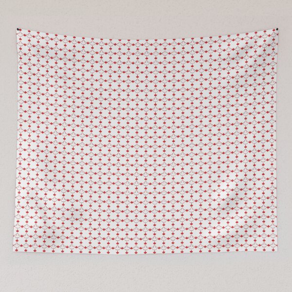 Item preview, Canadian Flag | Pattern v.2 White BG Leaf Red designed and sold by Oliveirallan.