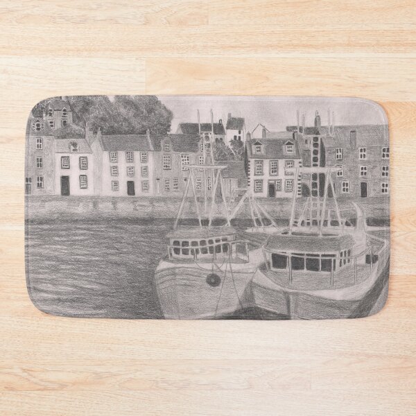 Item preview, Pittenweem Harbour - Pencil Sketch designed and sold by Jan Palmer.