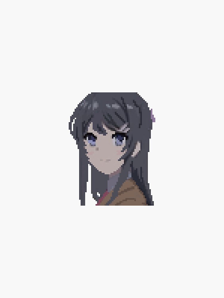 Mai Sakurajima Pixel Art Sticker For Sale By Epicellysart Redbubble 0124