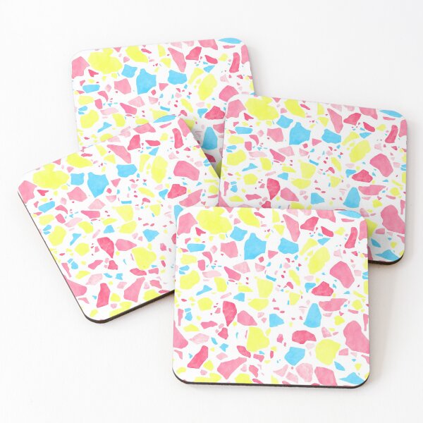 Item preview, Bright Pink, Yellow and Blue Terrazzo Pattern designed and sold by Bumblefuzzies.