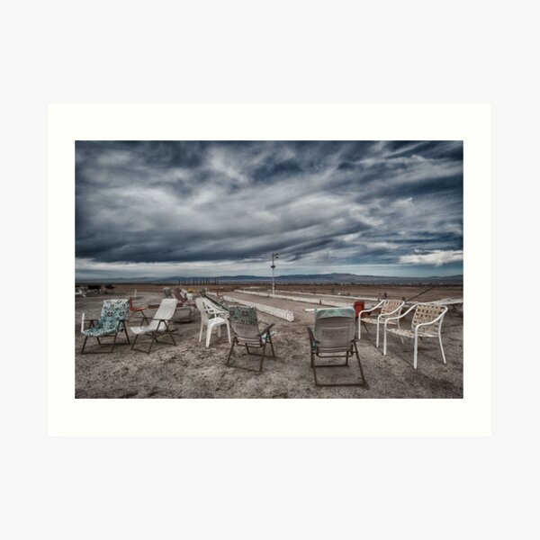 Salton Sea Series: Lounging at the shuffleboard site Art Print