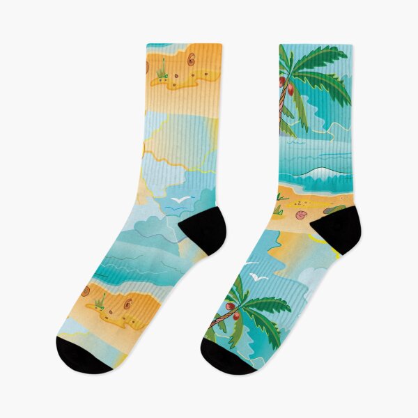 Item preview, Sunny beach with palms and shells designed and sold by MysticaLink.
