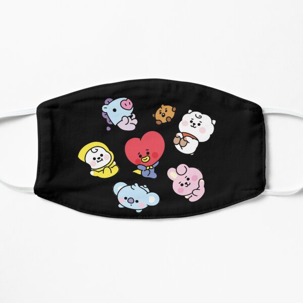 Download Bt21 Face Masks Redbubble Yellowimages Mockups