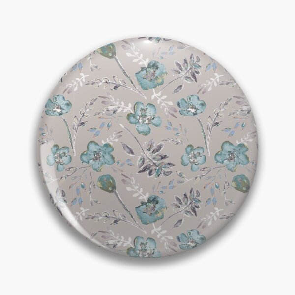 Item preview, Tan & Baby Blue Eyes Watercolor Floral Pattern designed and sold by StudioPosies.