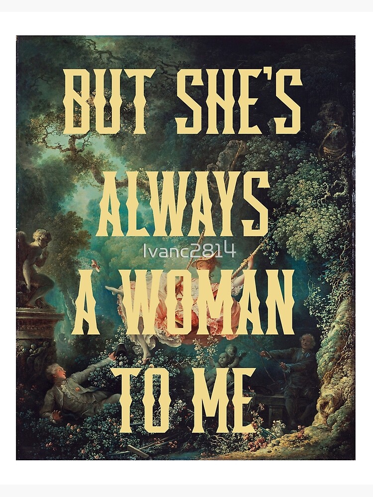 Billy Joel Poster She S Always A Woman Lyrics Typography - Anynee