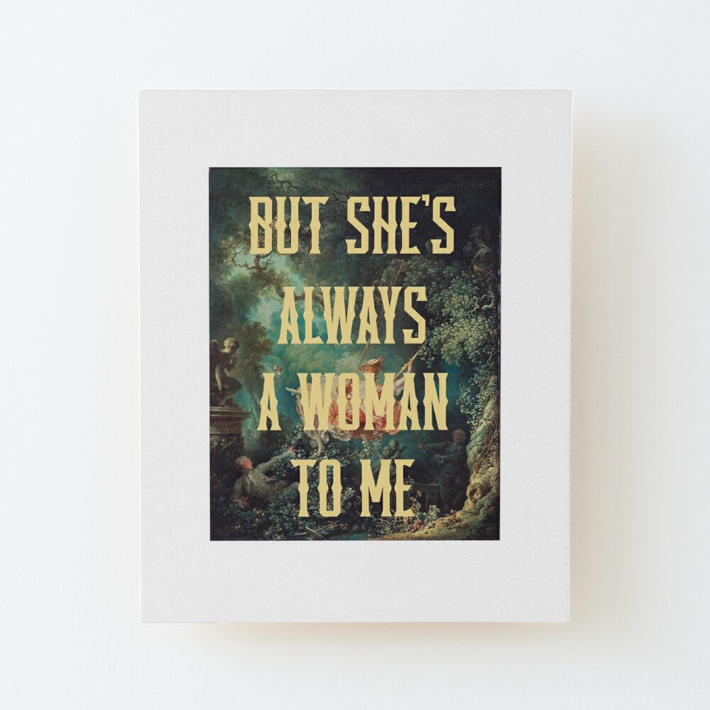 Billy Joel Poster She S Always A Woman Lyrics Typography - Anynee