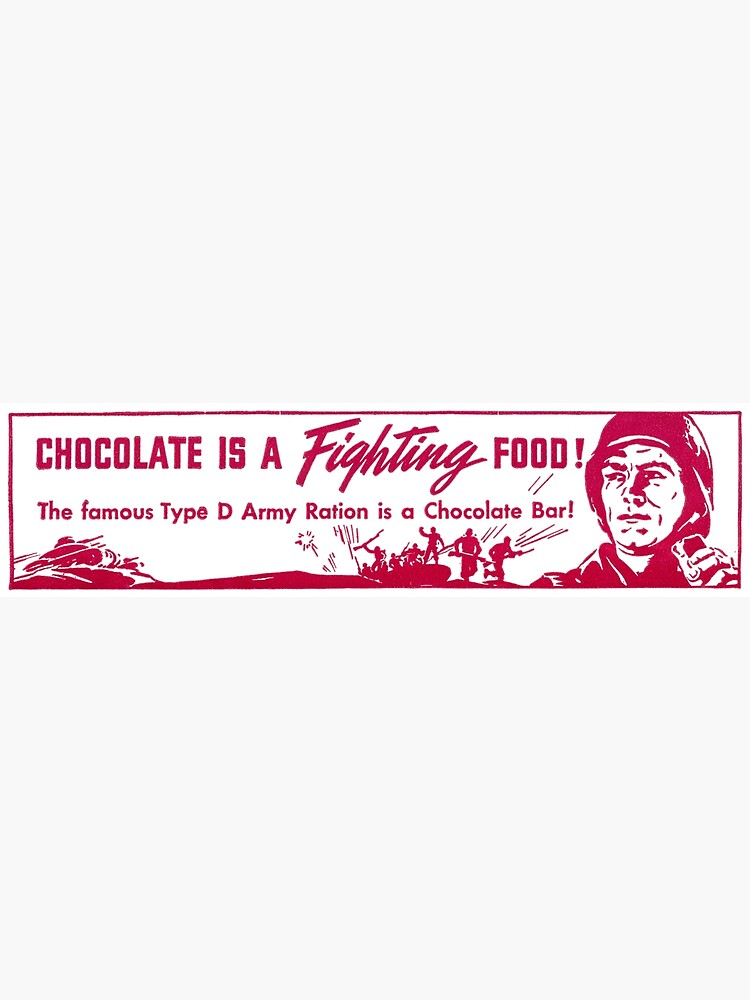 Tarjetas de felicitación «El chocolate de la Segunda Guerra Mundial es un  alimento de lucha» de historicimage | Redbubble