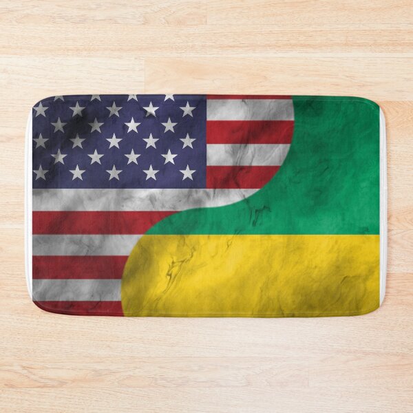 Item preview, USA and Gabon Dual Flag Yin Yang Combination designed and sold by ockshirts.