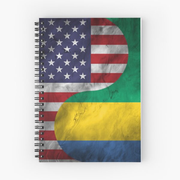 Item preview, USA and Gabon Dual Flag Yin Yang Combination designed and sold by ockshirts.
