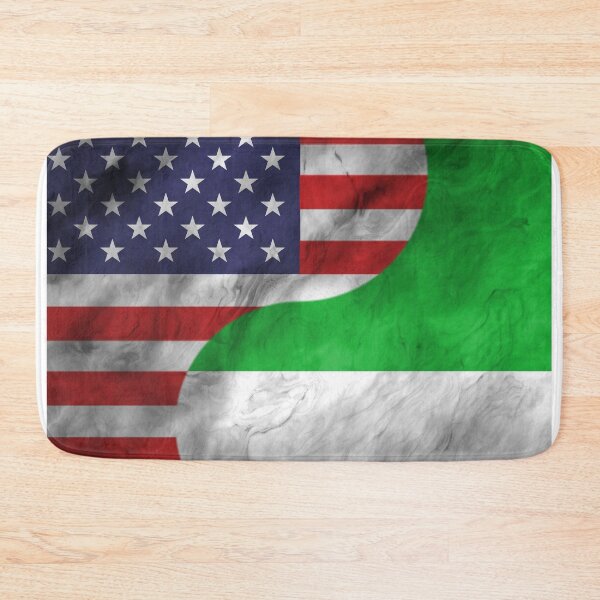 Item preview, USA and  Sierra Leone Dual Flag Yin Yang Combination designed and sold by ockshirts.