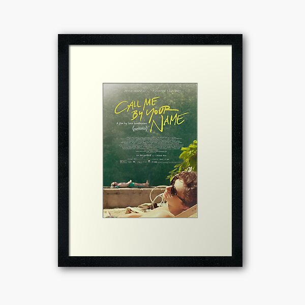 Vista previa del artículo con la obra «Afiche de la película Llámame por tu nombre», diseñado y vendido por brumit.