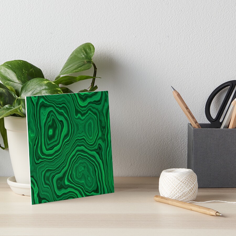 Darker Malachite Art Board Print