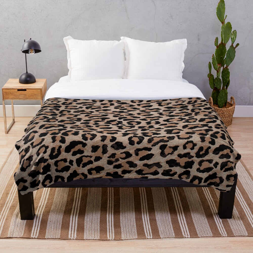 cheetah print plush blanket