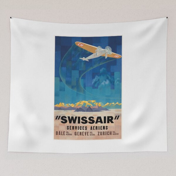 Item preview, 1925 Swissair Air Services Airline Poster designed and sold by retrographics.