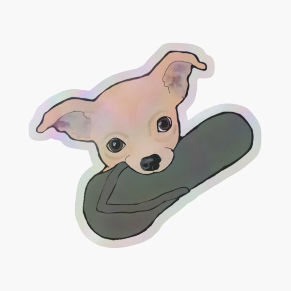 Chihuahua Flip Flops - Cartoon Chihuahua Flip Flops - Cartoon