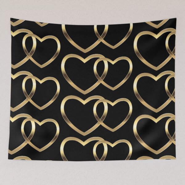 Item preview, TWO GOLD HEARTS CONNECTED designed and sold by PetsandBeyond.