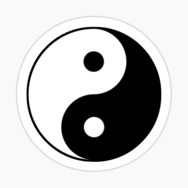 yin and yang Sticker