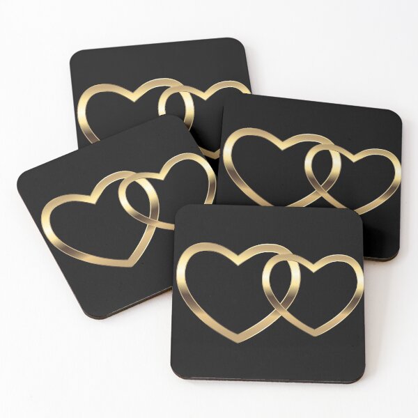 Item preview, TWO GOLD HEARTS CONNECTED designed and sold by PetsandBeyond.