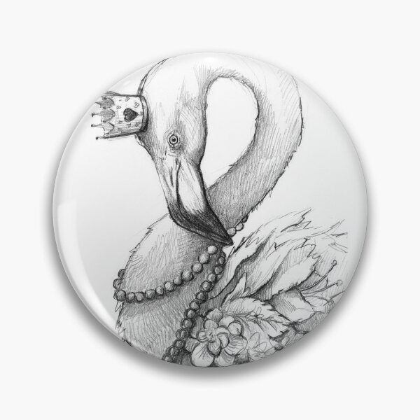 Item preview, Whimsical Flamingo in Pearls designed and sold by Olga Shvartsur.