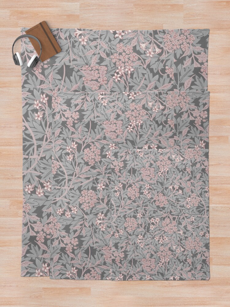 Thumbnail 5 of 6, Throw Blanket, Jasmine by William Morris, 1872 designed and sold by MeganSteer.