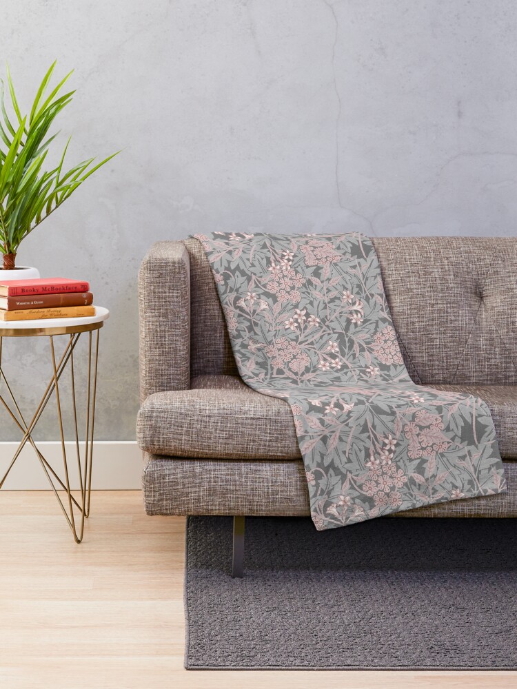 Alternate view of Jasmine by William Morris, 1872 Throw Blanket