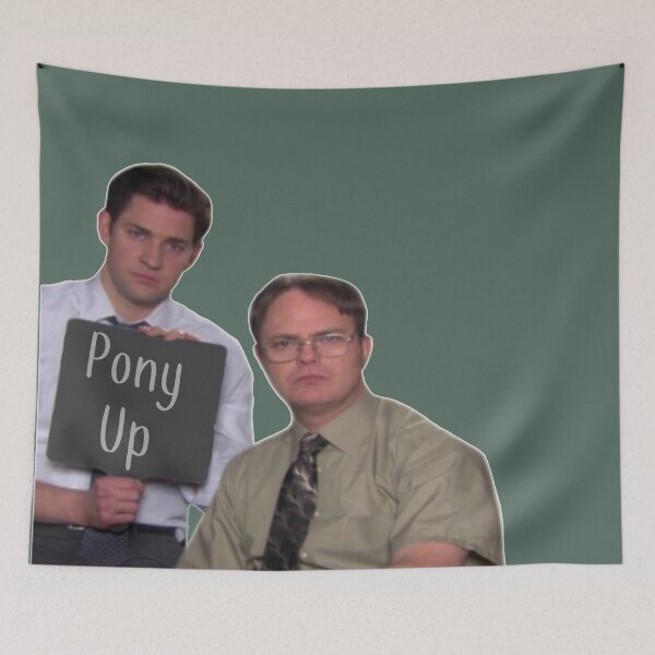 Aperçu de l'œuvre Jim et Dwight disent Pony Up créée et vendue par one-broke-kid.