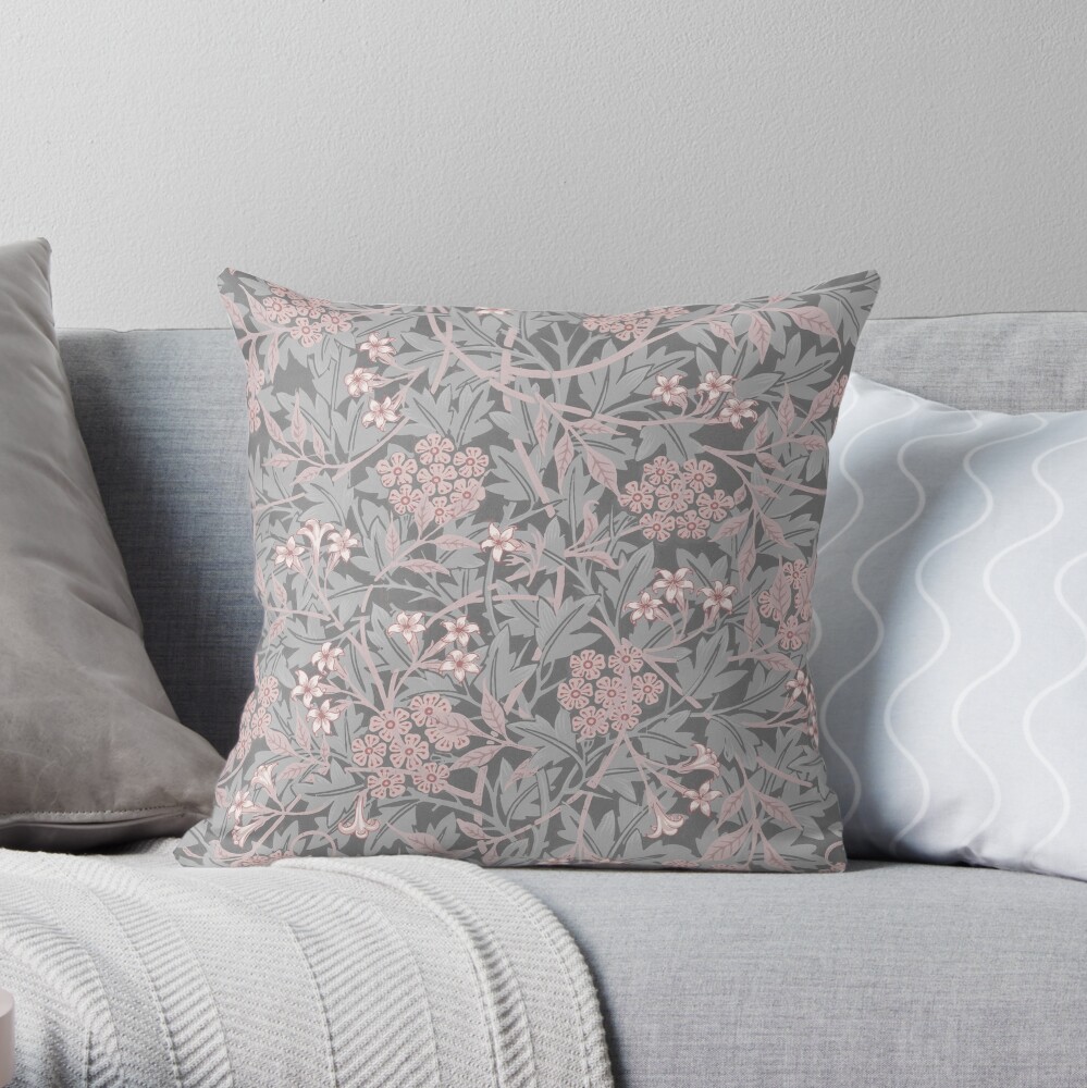 Jasmine by William Morris, 1872 Throw Pillow