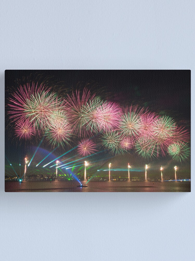 Alternate view of Australia Day Fireworks on the Swan Canvas Print