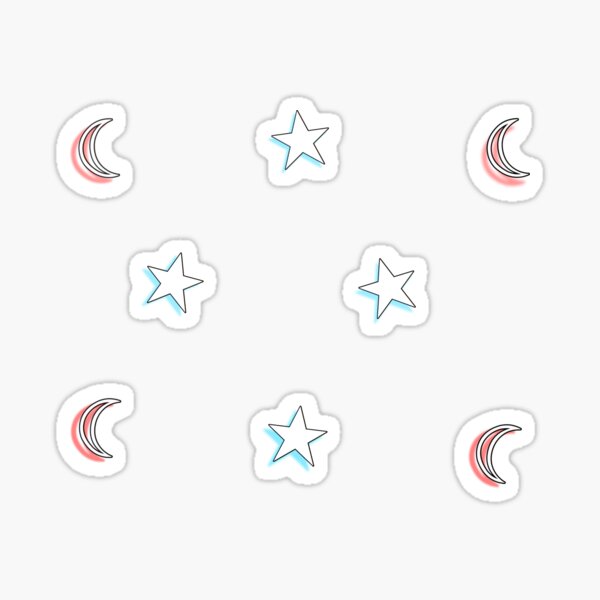 "stars and moon sticker pack" Sticker by alisonirace Redbubble