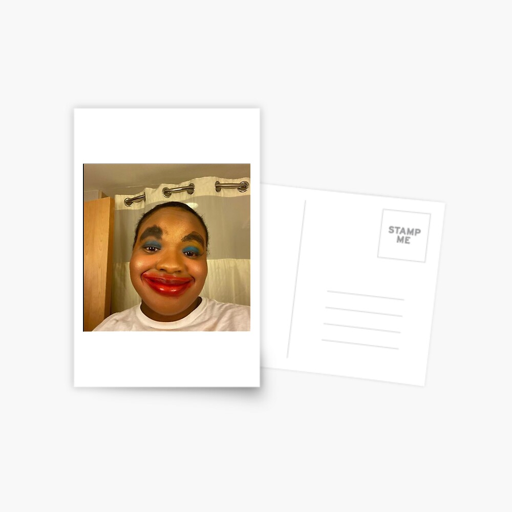 Lovely Peaches Clown Face | Postcard