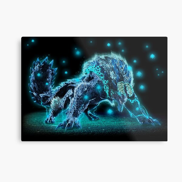 Neon Zinogre Subspecies MHW 1 Metal Print