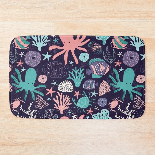 Item preview, Ocean Animals Fish Coral Octopus Coastal designed and sold by Heather Rosas.