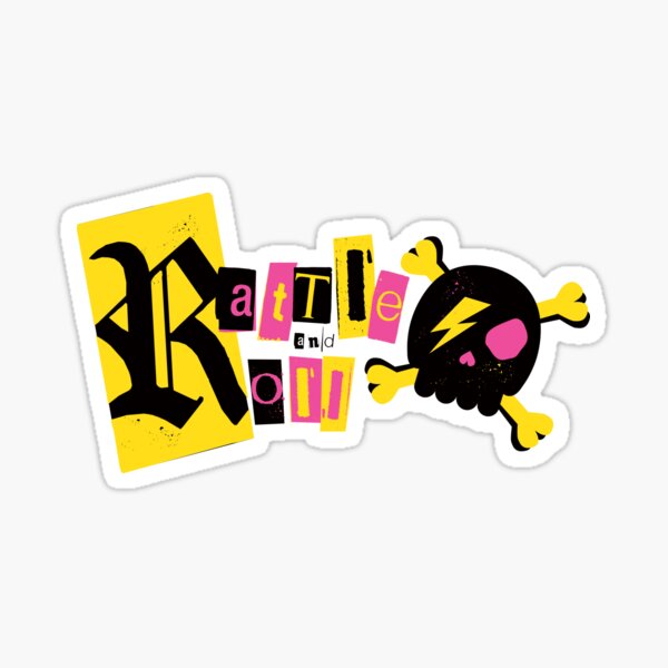 “Rattle and Roll colour skull logo” Sticker for Sale by rattleandrollme