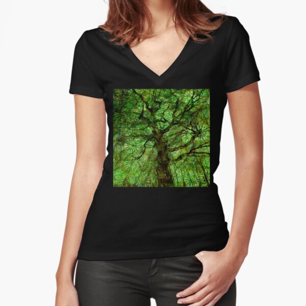 The Tree of Stars Fitted V-Neck T-Shirt
