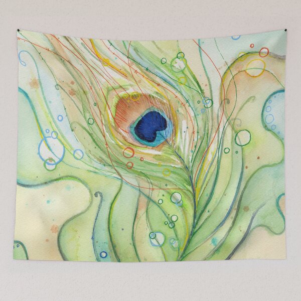 Item preview, Peacock Feather Watercolor designed and sold by Olga Shvartsur.