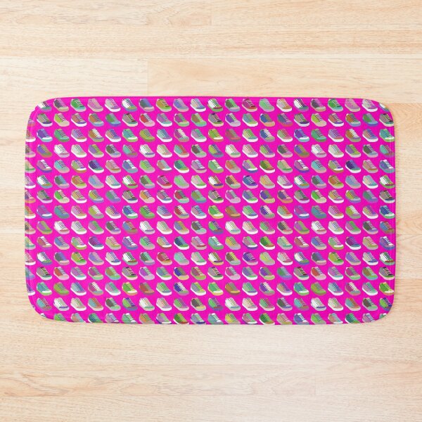 Item preview, Sneakers everywhere! on hot pink background designed and sold by coverinlove.
