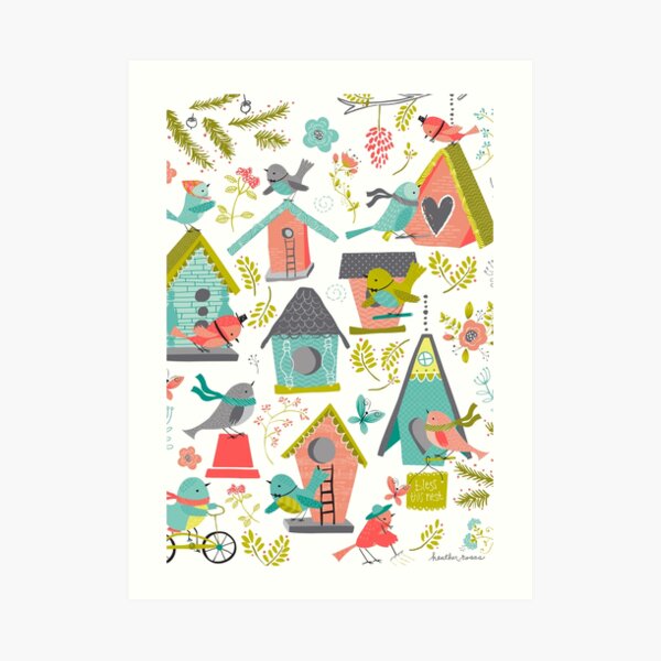 Cute Birds Art Print