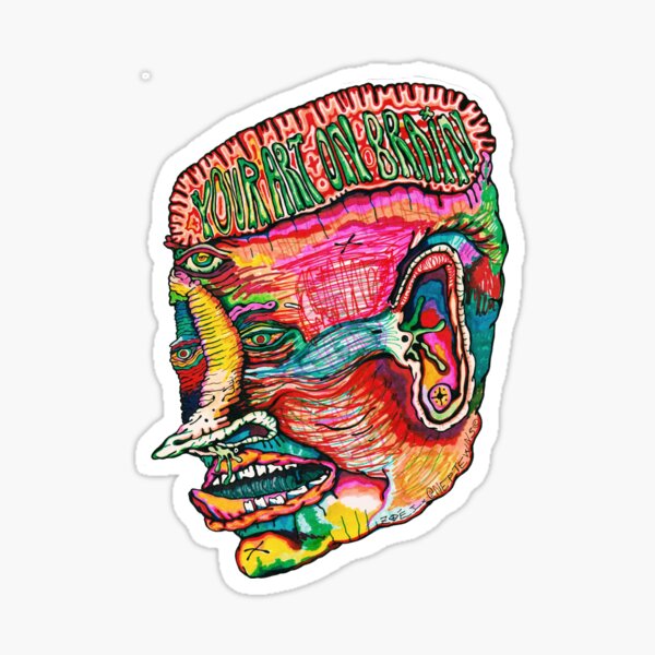Your Art On Brain Sticker
