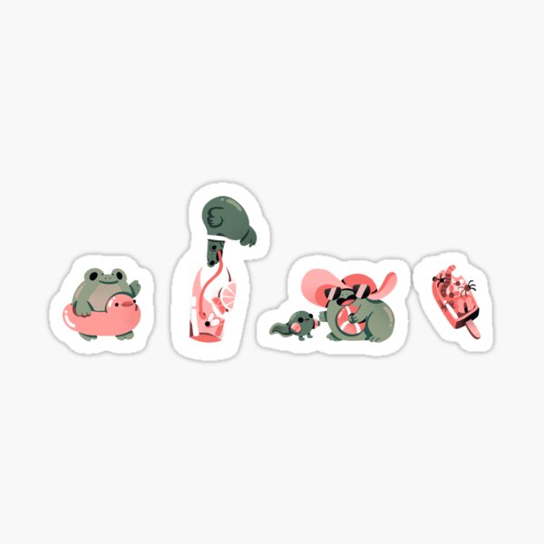 Froggie Frolic Sticker