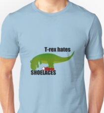 T-rex hates shoelaces Unisex T-Shirt