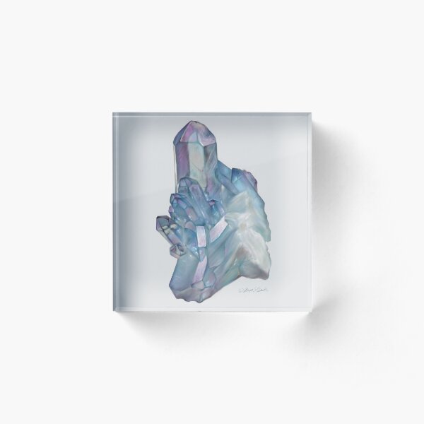 Purple Crystal Painting Acrylic Block