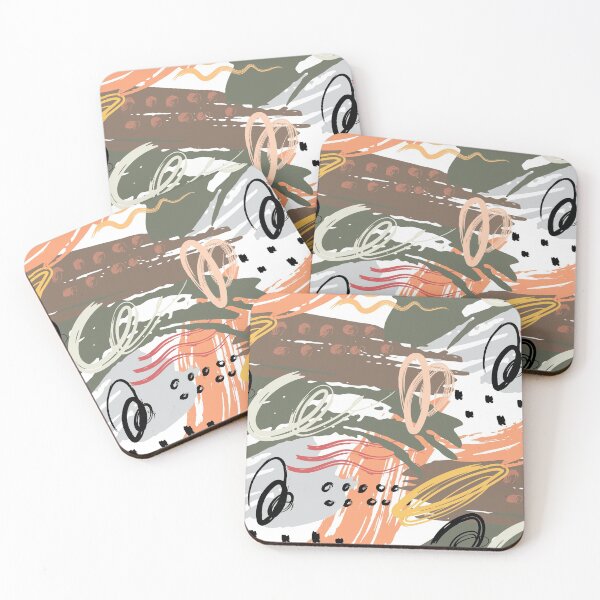 Item preview, Brown Green and Orange Abstract Circular Art Design designed and sold by inquestyle.