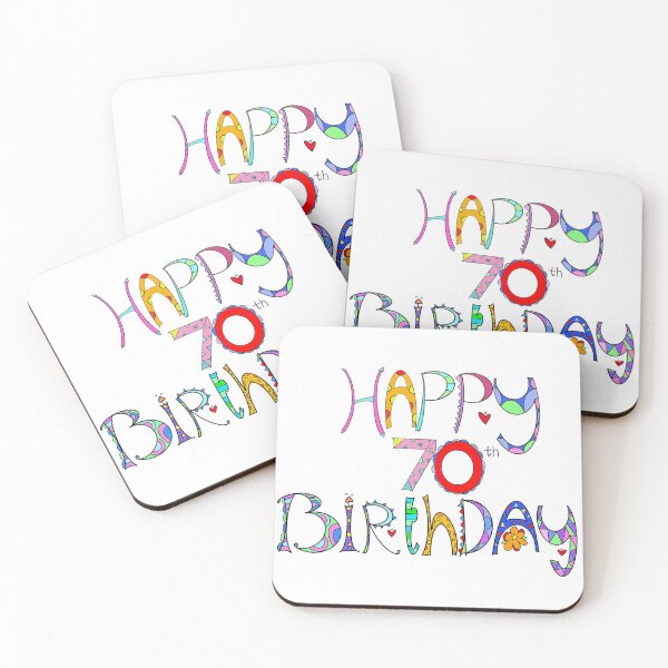 Item preview, Happy 70th Birthday Colorful Doodle  designed and sold by zanydoodles.