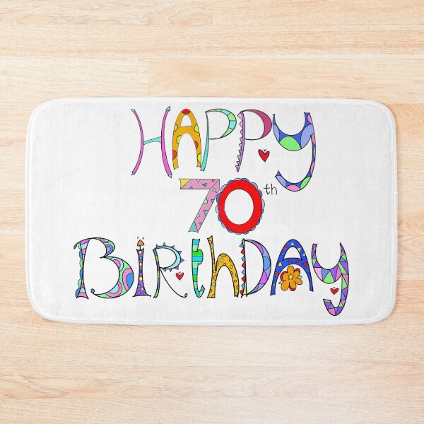 Item preview, Happy 70th Birthday Colorful Doodle  designed and sold by zanydoodles.