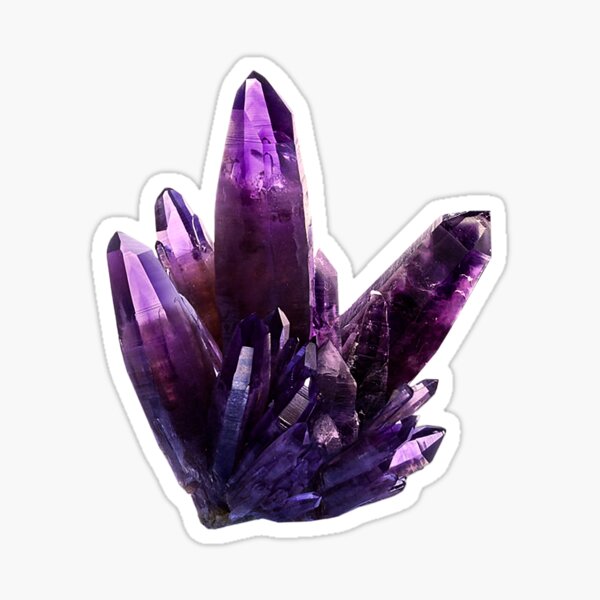 Item preview, Amethyst Deep Purple Natural Crystals designed and sold by StickerArtwork.
